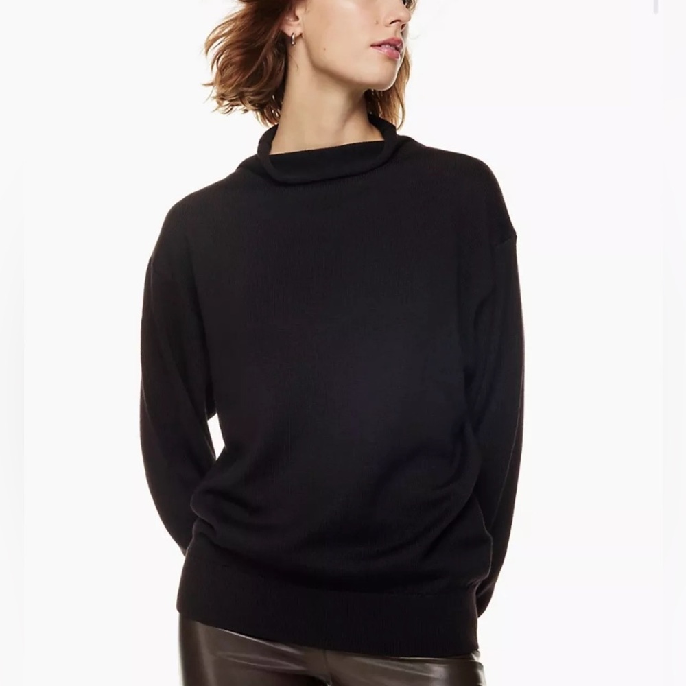 Aritzia Wilfred knit cable merino wool blend turtleneck sweater XXS